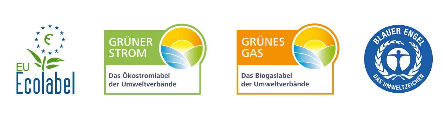 EU-Ecolabel, Grüner Strom, Grünes Gas, Blauer Engel